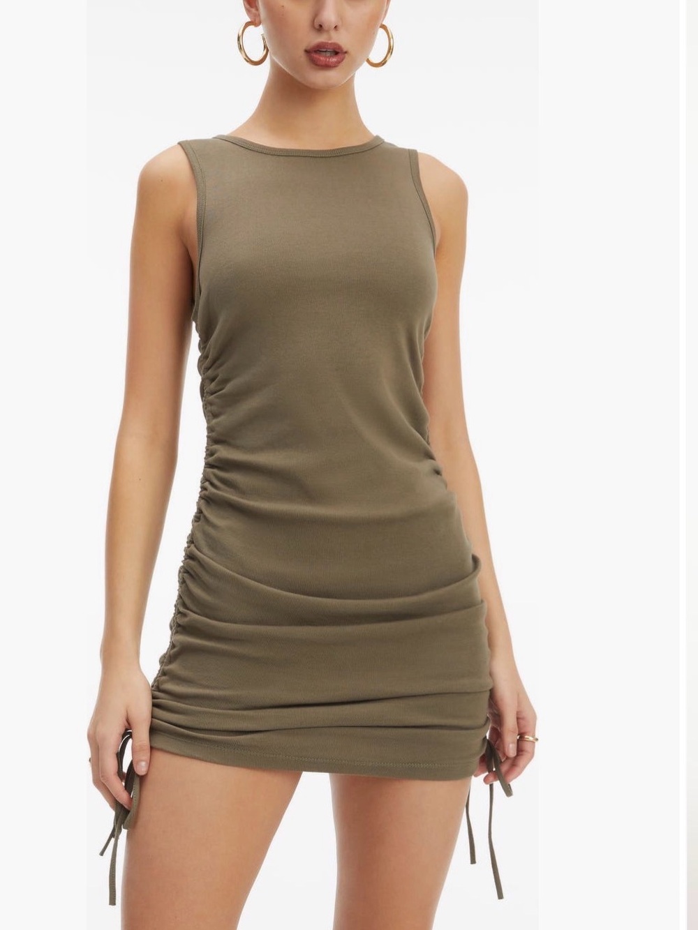 Good American Ruched Mini Dress